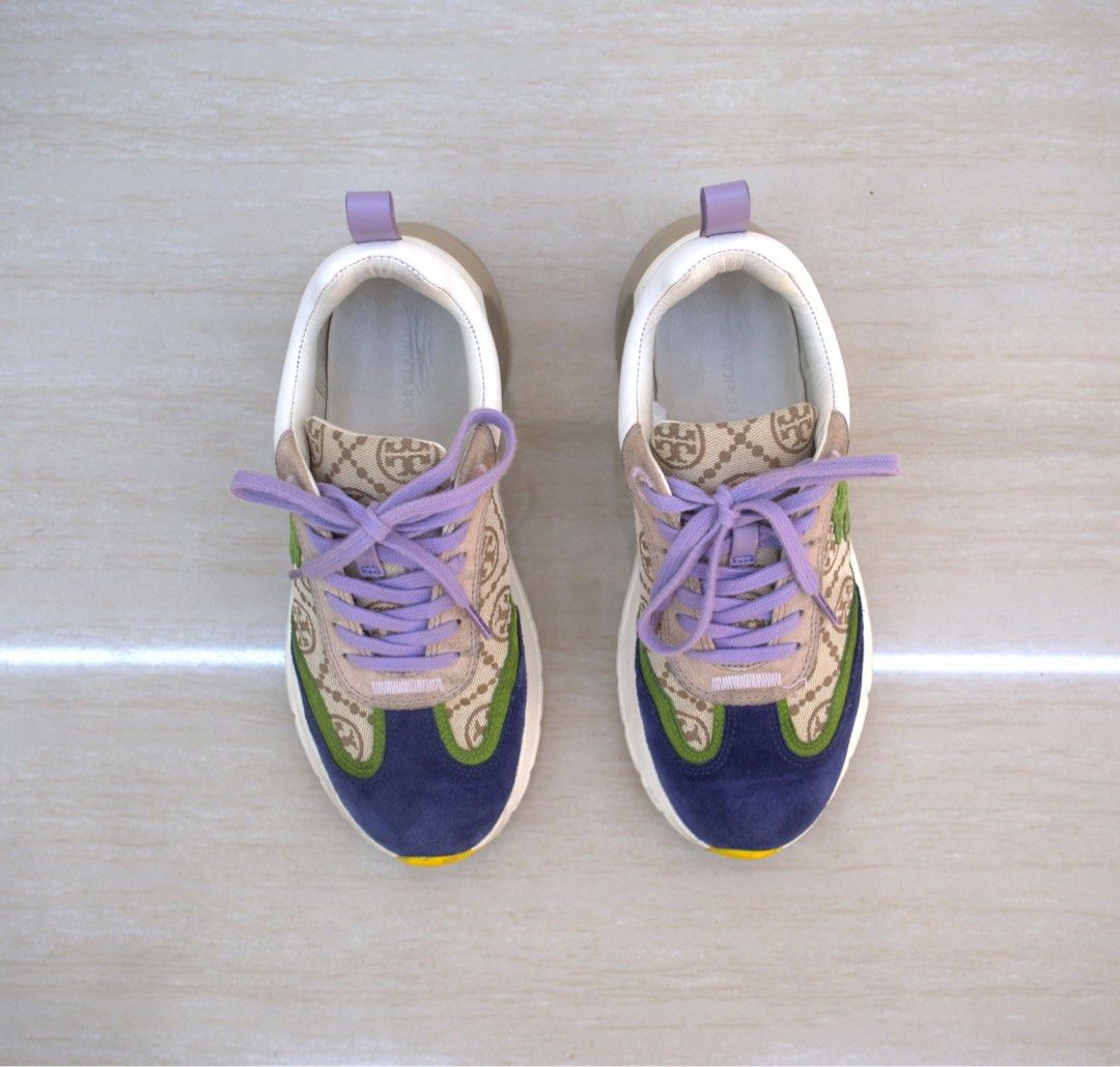 Tory Burch Good Luck trainer (Category: Sneakers) located in Manila. Submitted by angelokon56028 (Listing ID 1466210491, Image 3). Description: tory burch good luck trainer monogram jacquard shoes Size 6.5us womens 100% legit and original With Box 9/10 good condition 5,000 only .