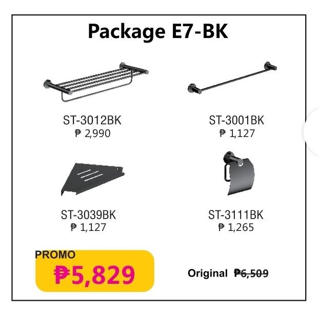 Towel racks (Category: Bathtub & Bath Accessories) located in Malabon City. Submitted by mrsuabae (Listing ID 1466176354, Image 1). Description: High Quality matte black towel rack set (SENTO STAINLESS brand).