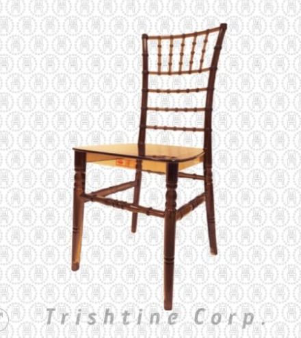 TPR-GHS-002 | Stylish Accent Plastic Chairs (Category: Chairs) located in Caloocan City. Submitted by jim.trishtineofficefurnitures (Listing ID 1466224926, Image 1). Description: - Amber resin Chiavari chair in a classic bamboo style - Warm brown polished finish with decorative carved detailing - Sturdy four-leg base with reinforced lower stretchers - Lightweight and stackable frame for easy storage and transport - Ideal for weddings, parties, an