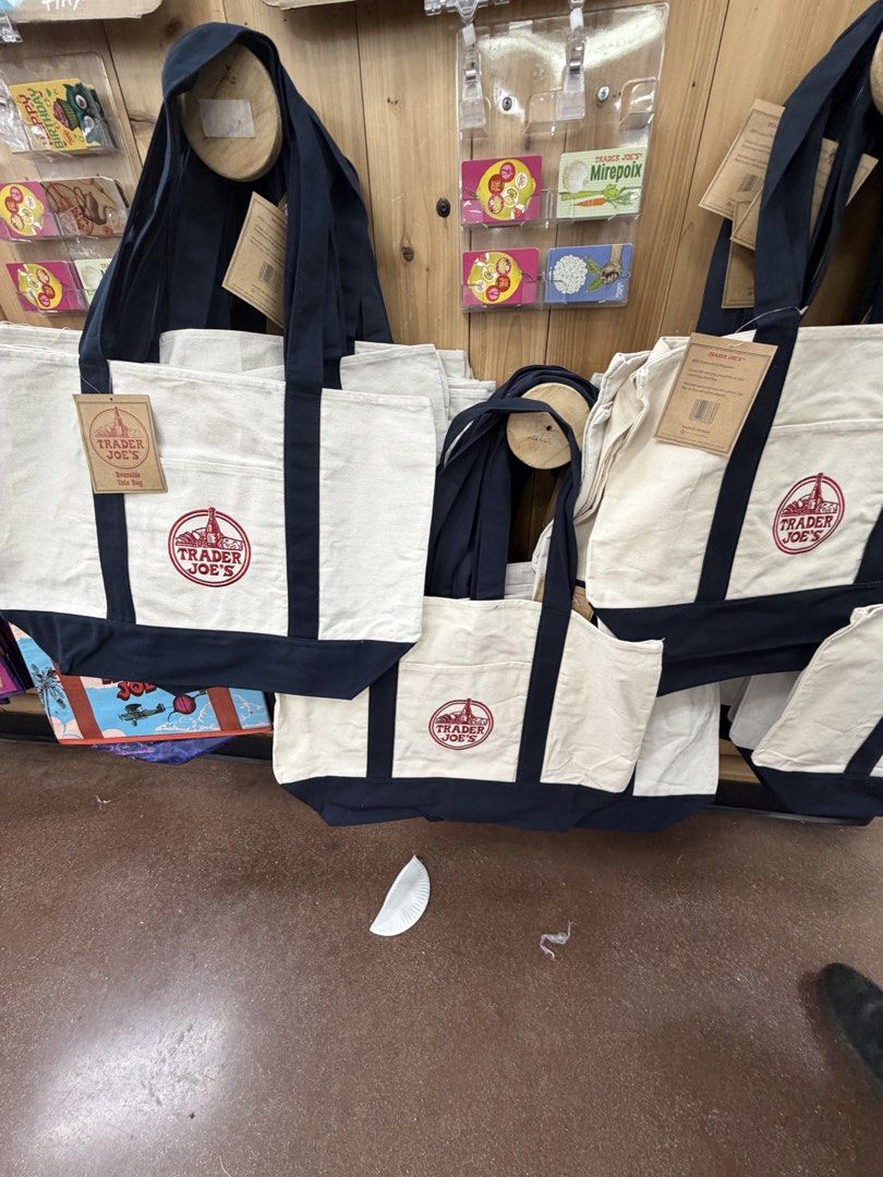 Trader Joe’s tote bags (Category: Tote Bags) located in Paranaque City. Submitted by karchim (Listing ID 1466214154, Image 3). Description: Brand New and Original From the USA via shipping lalamove or grab Location: Paranaque 750php.