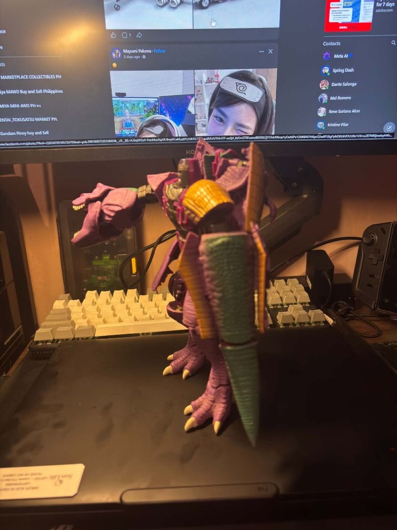 Transformers Kingdom War For Cybertron Megatron (Beast) (Category: Action & Battle Toys) located in Taguig. Submitted by livehorse.8cf1df (Listing ID 1466295378, Image 3). Description: - Purple and green Beast Wars Megatron action figure - Converts smoothly between robot and T-Rex modes - Fully articulated joints for dynamic posing - Clean paint with minimal wear - Stands securely on its own in both modes - Perfect collectible piece for Transform