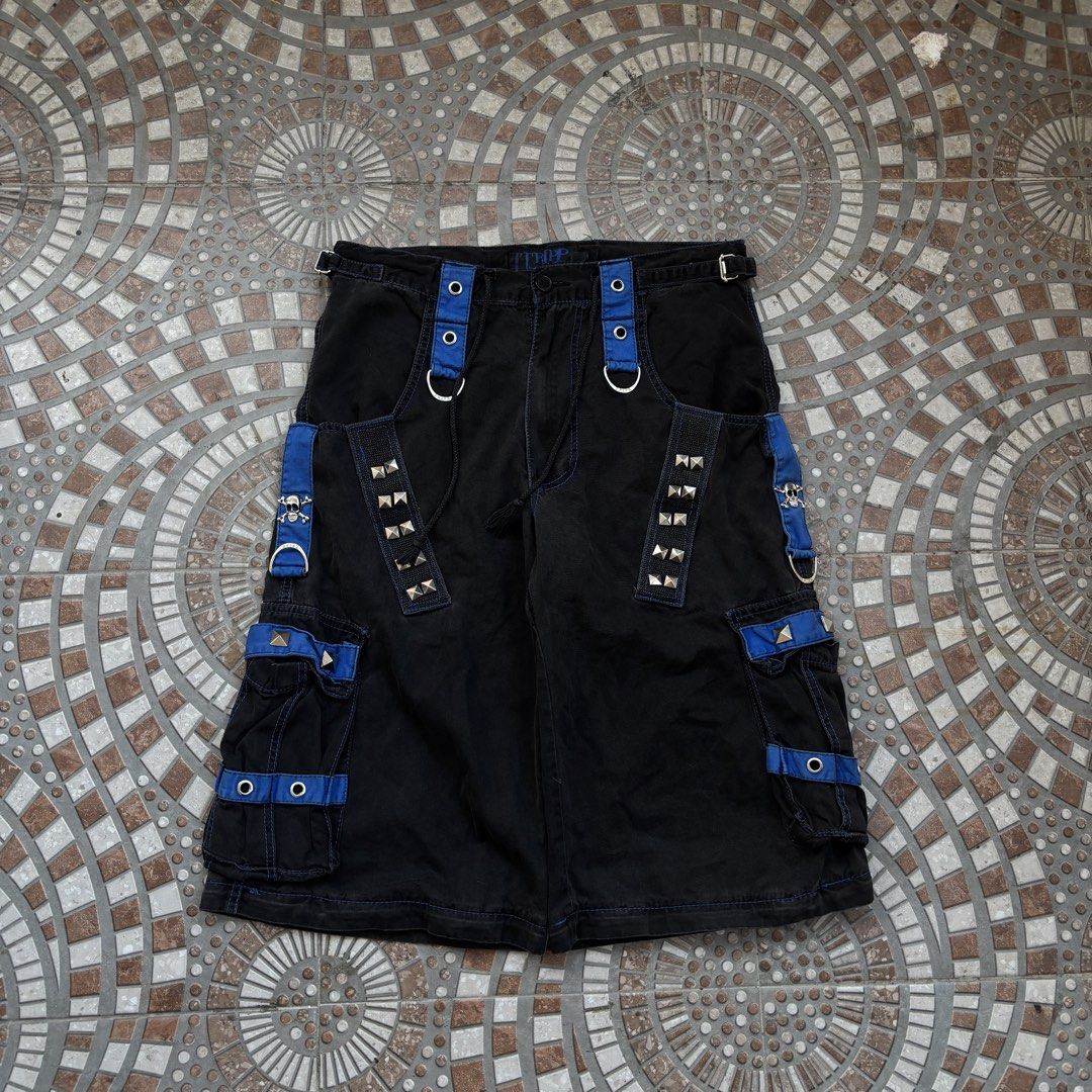 Tripp nyc Electric blue Studded bondage 2000s (Category: Shorts) located in Tarlac. Submitted by mattyhealy (Listing ID 1466334678, Image 1). Description: 30-38 Waist (adjustable) 27 Length 15 Thigh 14 Leg opening.