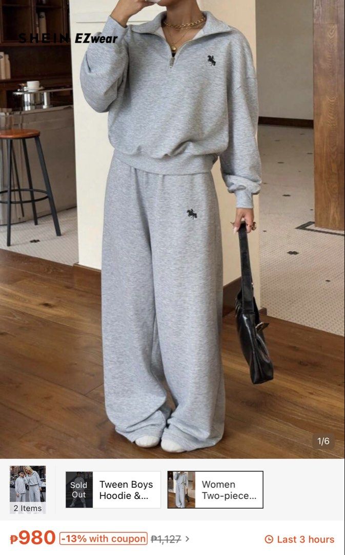Turtle neck longsleeve Sweatshirt and sweatpants (Category: Sets or Coordinates) located in Manila. Submitted by wearmine2.0 (Listing ID 1466249769, Image 1). Description: Brandnew Can fit xs to medium Was supposed to use this for my Taiwan trip, but it arrived too late. 😅 •You can message me if you’d like to see more or actual photos. • This is my second account. My original account (@wearmine) is currently inaccessible as I lost my registered 