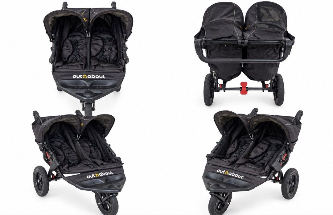 Twin Stroller (Category: Strollers) located in Manila. Submitted by evelyngrac95466 (Listing ID 1466215665, Image 2). Description: FOR SALE 🖤 — Out n About Double Stroller Selling our well-loved Out n About double/twin stroller, perfect for twins or two little ones. 👶🏻👶🏻 ✨ Spacious side-by-side seats ✨ Large all-terrain wheels ✨ Adjustable canopies ✨ 5-point harnesses ✨ Sturdy and durable frame ✨ Great for walks, travel, and everyday use 📌 