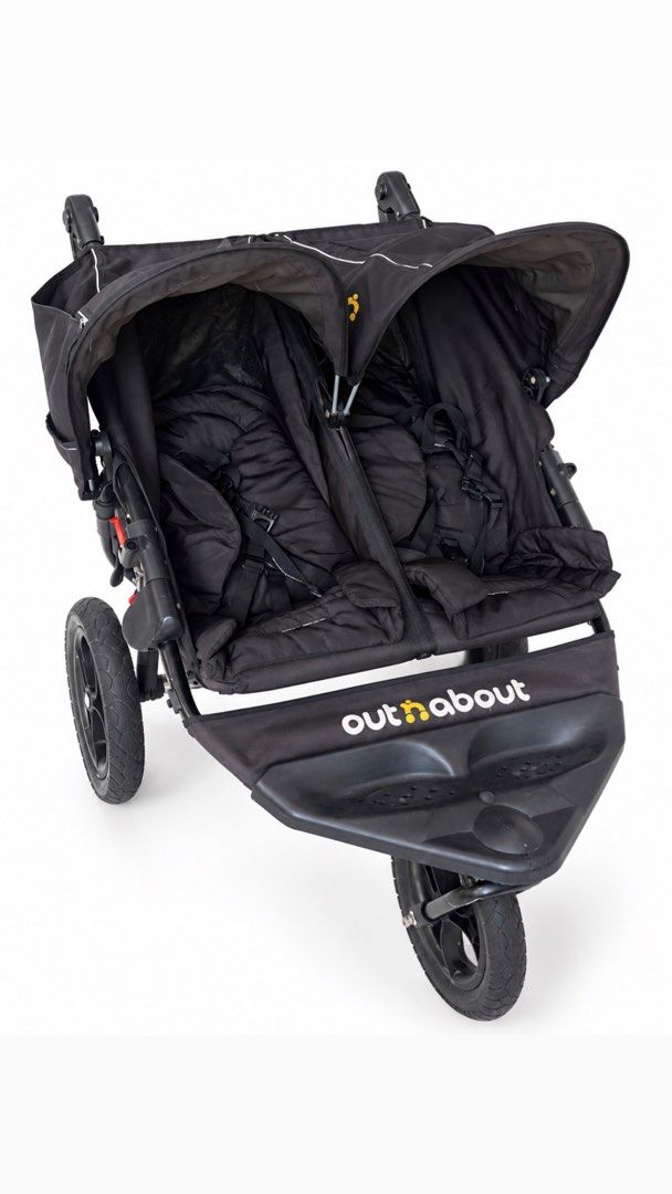 Twin Stroller (Category: Strollers) located in Manila. Submitted by evelyngrac95466 (Listing ID 1466215665, Image 1). Description: FOR SALE 🖤 — Out n About Double Stroller Selling our well-loved Out n About double/twin stroller, perfect for twins or two little ones. 👶🏻👶🏻 ✨ Spacious side-by-side seats ✨ Large all-terrain wheels ✨ Adjustable canopies ✨ 5-point harnesses ✨ Sturdy and durable frame ✨ Great for walks, travel, and everyday use 📌 