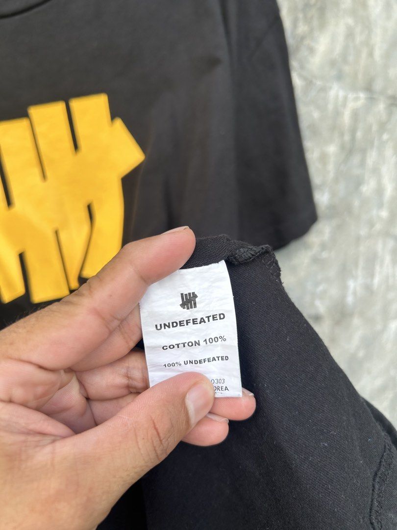 Undefeated Tee (Category: Tshirts & Polo Shirts ) located in Tuguegarao City. Submitted by 2giefinds (Listing ID 1466253578, Image 3). Description: Size: Large - Semi XL Dimes: W:22 x L:28 Condition: Excellent Color Rate: 10/10 Issue: ❌.