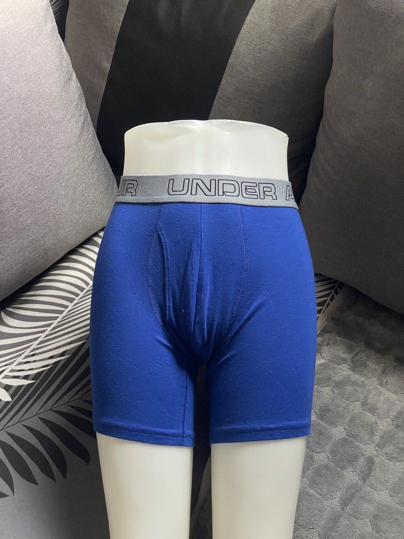 UNDER ARMOUR B Size 36-38 (Category: Underwear) located in Cabanatuan. Submitted by iselect_finds (Listing ID 1466202990, Image 1). Description: Authentic Boxer Briefs Ready to wear ✅ Malinis ✅ Masisikip po ang waistband ✅ Walang faded (color may change due to lighting) Selected items. Shipping via J&T.