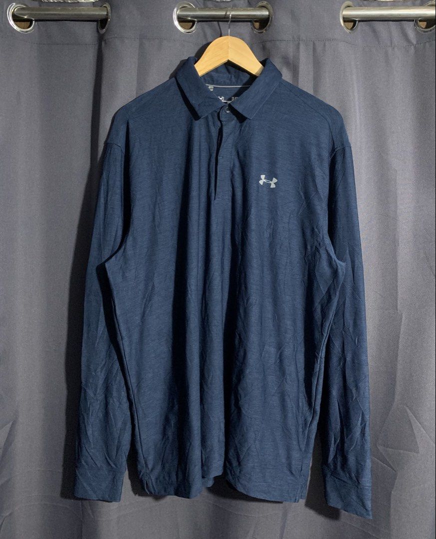 Under Armour Polo Long Sleeve (Category: Tshirts & Polo Shirts ) located in Cebu City. Submitted by drip.co (Listing ID 1466234498, Image 1). Description: Under Armour Polo Long Sleeve Size: XL Dimes: 25x31.5 Color Rate: 10/10 As New Condition No Issue 550 + sf.