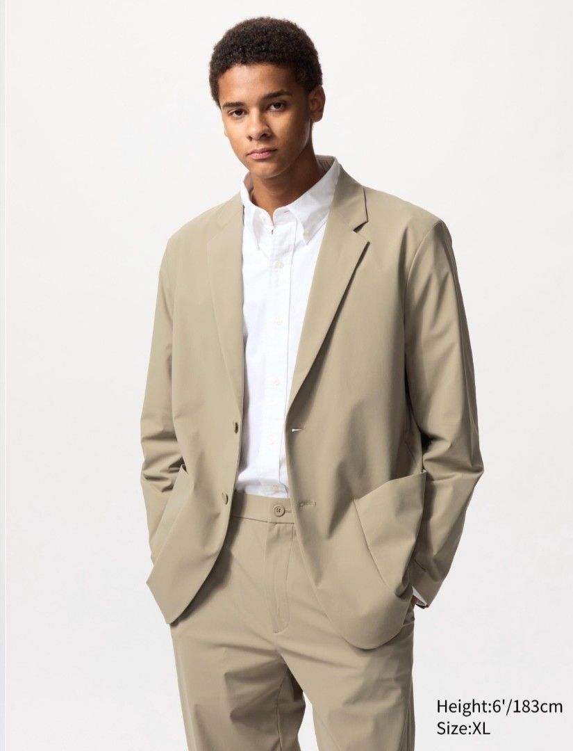 Uniqlo Ultra Stretch Blazer (Category: Coats, Jackets and Outerwear) located in Angeles City. Submitted by miss_independent01 (Listing ID 1466281559, Image 1). Description: Uniqlo Ultra Stretch Blazer Color: Khaki Width: 19.5 (Small on tag) Length: 26.5 Sleeve: 22.5 Shoulder: 17 MOP: Gcash ✅ Mine Now, Pay Now ✅ First to Pay, Gets the Item 📍 PAMPANGA Courier: JnT 🚚🚚 PM 💌💌.