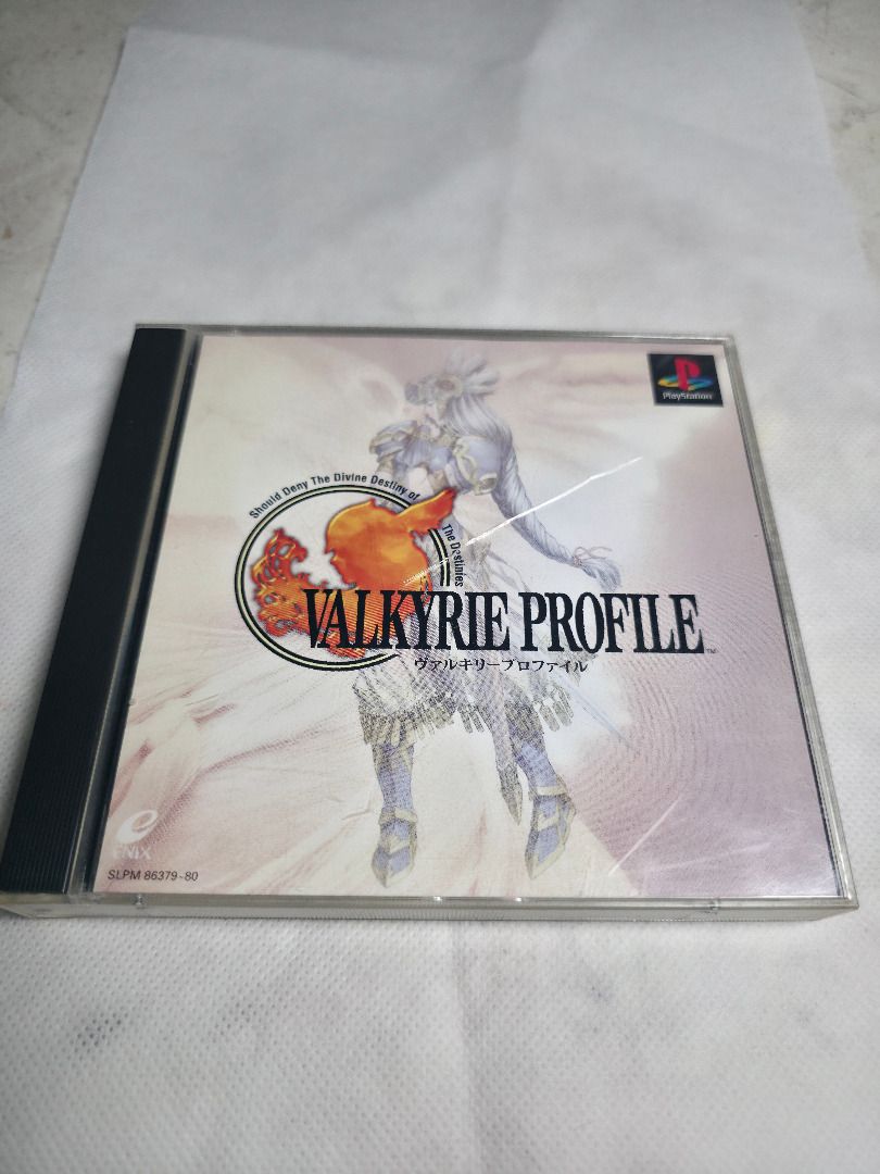 Valkyrie Profile PS1 Jap (Category: PlayStation) located in Cagayan de Oro. Submitted by retrogamingcdo (Listing ID 1466223419, Image 1). Description: - Game: Valkyrie Profile (Japanese Import) - Platform: PlayStation 1 (PSone) - Condition: Clean discs and case - Includes: Disc 1 & Disc 2 in black jewel case, no manual - Genre: Classic Enix RPG.