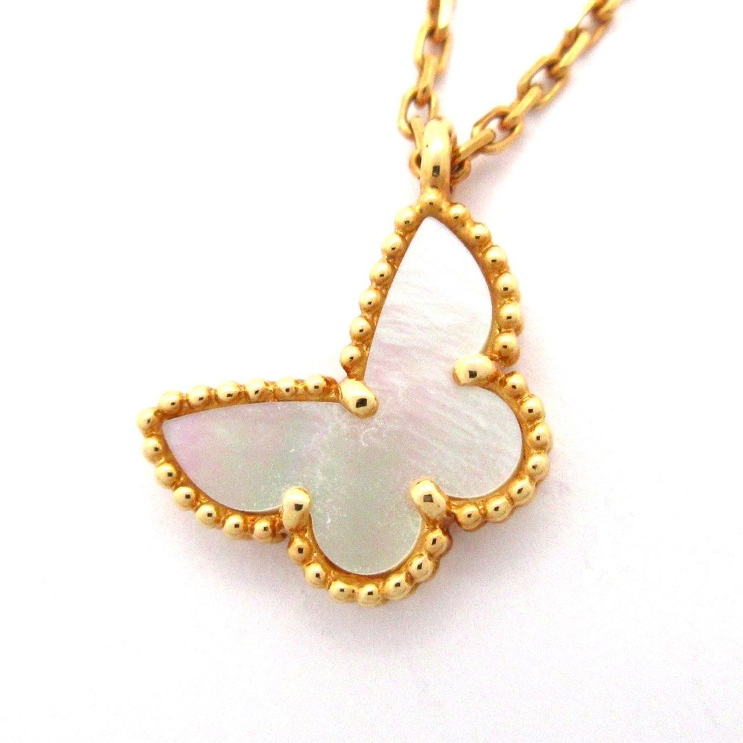 Van Cleef & Arpels Sweet Alhambra Papillon Necklace, (Category: Necklaces) located in Las Pinas. Submitted by daisuki_japan_luxury_by_reiko (Listing ID 1466162765, Image 1). Description: Condition Notes [Main body] - Overall ⇒ Scratches (slightly present on the mother-of-pearl as well) / Dullness and discoloration (some light stains) [Special notes] - Main body ⇒ Accessories (slight scratches and stains on the box) brand Van Cleef & Arpels Genre 