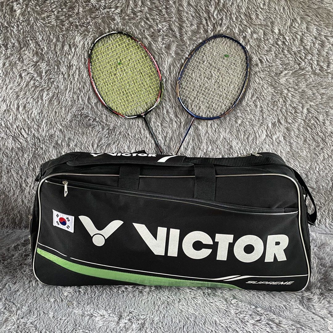 Victor Supreme Badminton Bag (Category: Racket and Ball Sports) located in Valencia. Submitted by youngowl.1f71ec (Listing ID 1466180023, Image 2). Description: Good as new Minimal issue(small scratch) 3 large Compartment .