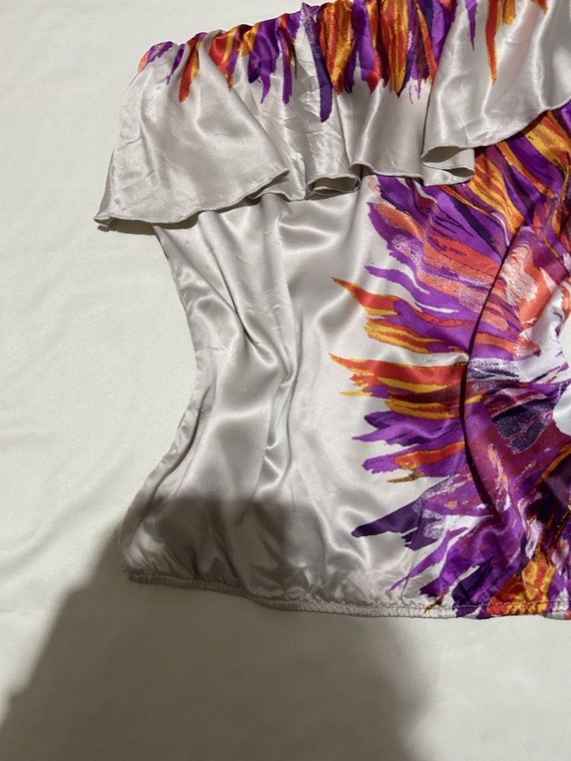 vietnam top | one shoulder satin top (Category: Sleeveless) located in Pagadian. Submitted by yowna_declutters (Listing ID 1466241375, Image 2). Description: good as new loc: pagadian city, mindanao .