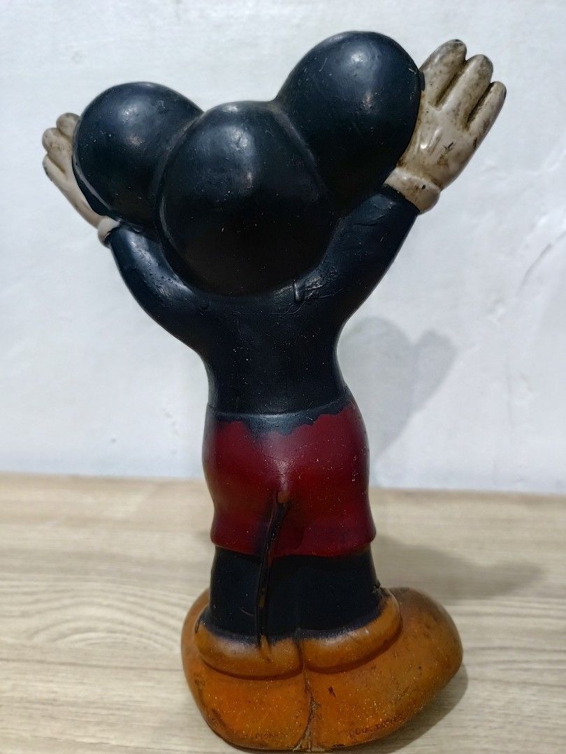 Vintage 70s Squeaky Mickey Mouse (Category: Plushies & Soft Toys) located in Cavite. Submitted by bodega_ni_kiks11 (Listing ID 1466242203, Image 2). Description: Manage your expectations — these toys are vintage and may show signs of age, storage wear, discoloration, or minor imperfections. Please check all photos carefully as they form part of the item description. Sold as-is. What you see is what you get. Perfect for collectors, display, or nos