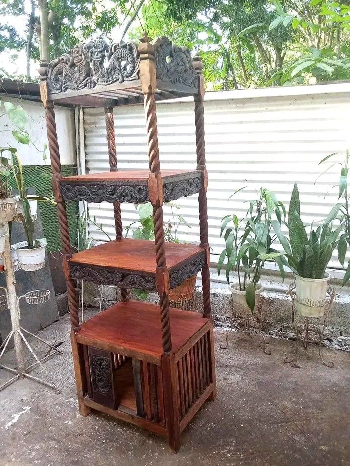 Vintage Almario restored (Category: Shelves, Cabinets & Racks) located in Manila. Submitted by carmelites36250 (Listing ID 1466271114, Image 2). Description: Old Alamario Made of mix narra and tanguile wood Size: L24 W18 H72inch Shelves: 15inch Newly stripped & varnished Price: 10,500✅.