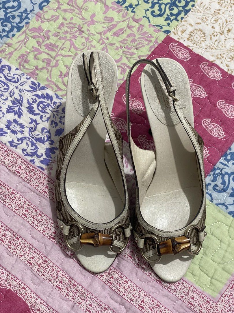 Vintage Gucci Monogram Canvas Bamboo Horsebit (Category: Sneakers & Footwear) located in Tuguegarao City. Submitted by ziggerryy (Listing ID 1466301650, Image 2). Description: No flaws. No holes Super nice pa Coded but authenticity not guaranteed Size 36 Pass to lowballers.