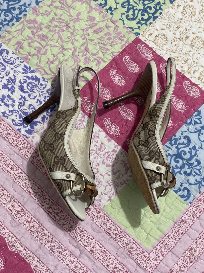 Vintage Gucci Monogram Canvas Bamboo Horsebit (Category: Sneakers & Footwear) located in Tuguegarao City. Submitted by ziggerryy (Listing ID 1466301650, Image 3). Description: No flaws. No holes Super nice pa Coded but authenticity not guaranteed Size 36 Pass to lowballers.