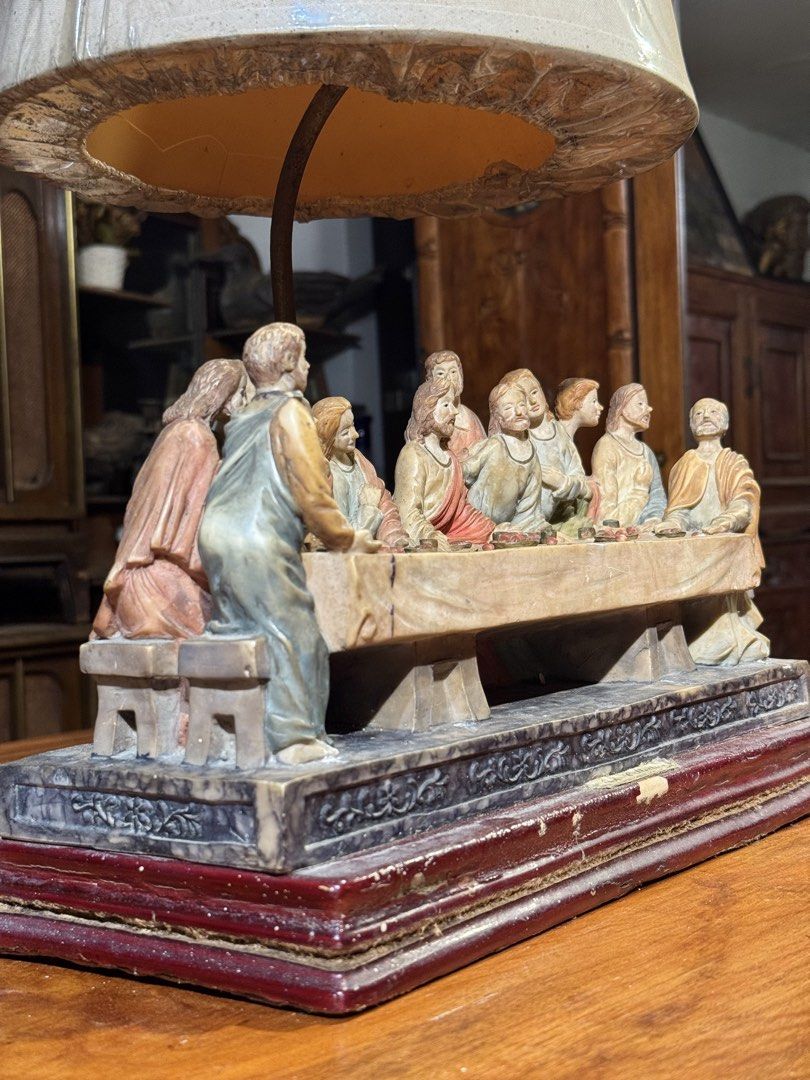 Vintage Last Supper Lamp (Category: Vintage Collectibles) located in Manila. Submitted by sinaunang_gamit (Listing ID 1466192963, Image 3). Description: Vintage Last Supper Lamp Height: 20 inches Length: 16 inches Not working ₱6k.