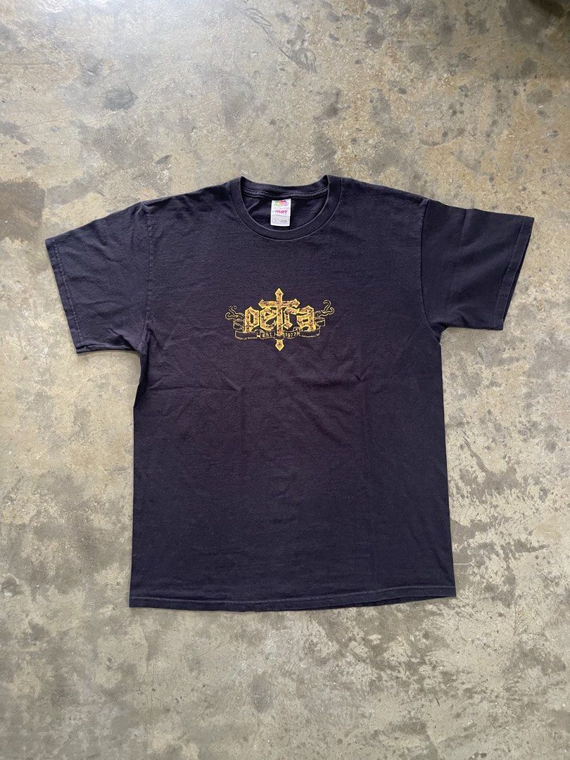 Vintage Petra (Christian Rock) (Category: Tshirts & Polo Shirts ) located in Cebu City. Submitted by kingzki032 (Listing ID 1466297329, Image 2). Description: Excellent Condition! No flaws Size : Large Fruit Of The Loom Heavy Dimes : 21x28.5 600 free shipping! .