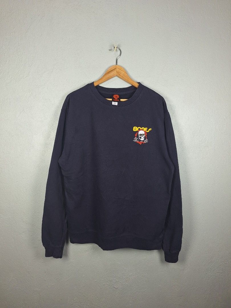 Vintage Powell Peralta Bones Crewneck (Category: Coats, Jackets and Outerwear) located in Sibulan. Submitted by studioxano (Listing ID 1466164069, Image 2). Description: Powell Peralta Bones Crewneck -P5,000 + SF Size L length 29 / Width 23.5 Excellent condi 9.5/10 color rate sign usage no major issue Loc: Dumaguete city.