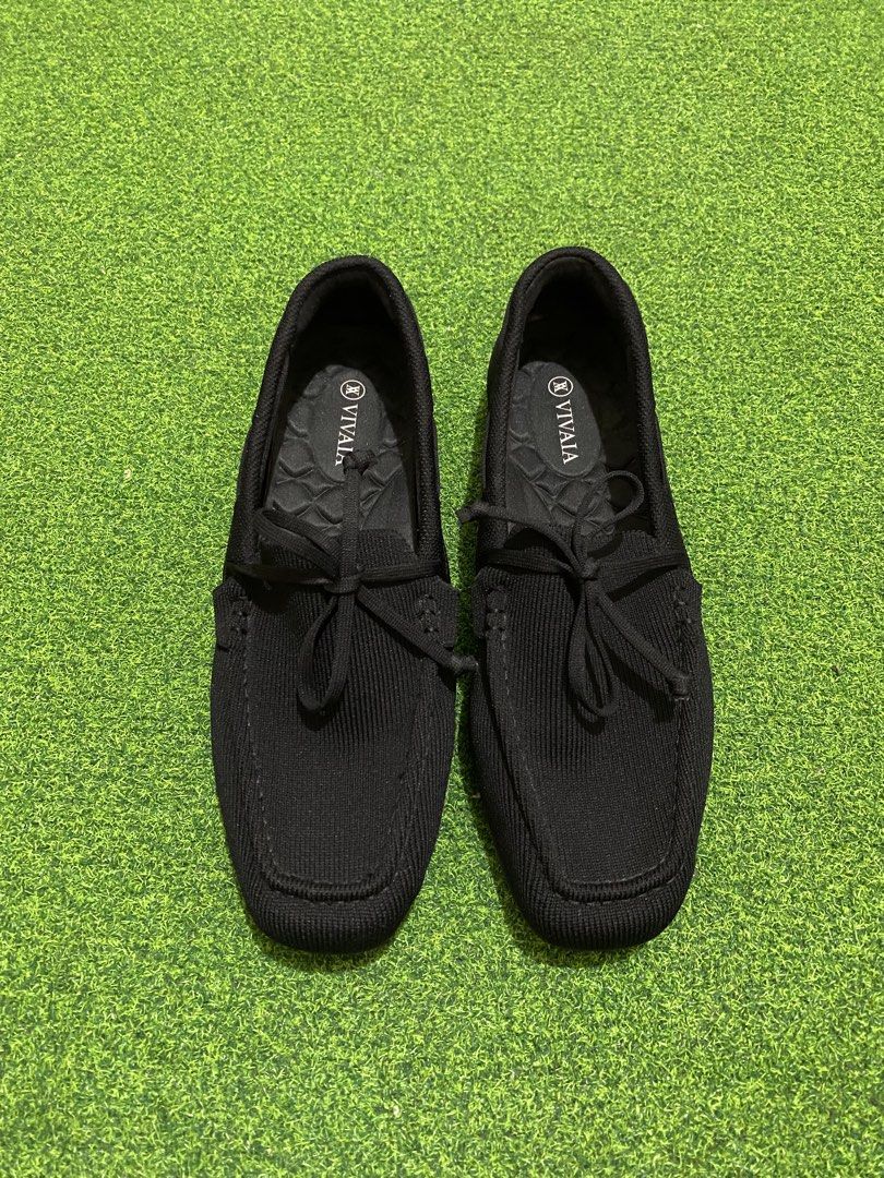 VIVAIA Jackie Square-Toe Loafers (Category: Loafers) located in Manila. Submitted by victory_1816 (Listing ID 1466167716, Image 1). Description: Elegant and effortlessly polished VIVAIA Jackie Square Toe Loafers in classic black. Featuring a sleek square toe silhouette, soft knit upper, and cushioned insole for exceptional comfort, perfect for both everyday wear and a refined office look. Like new condition, very well kept and in excellent shape.