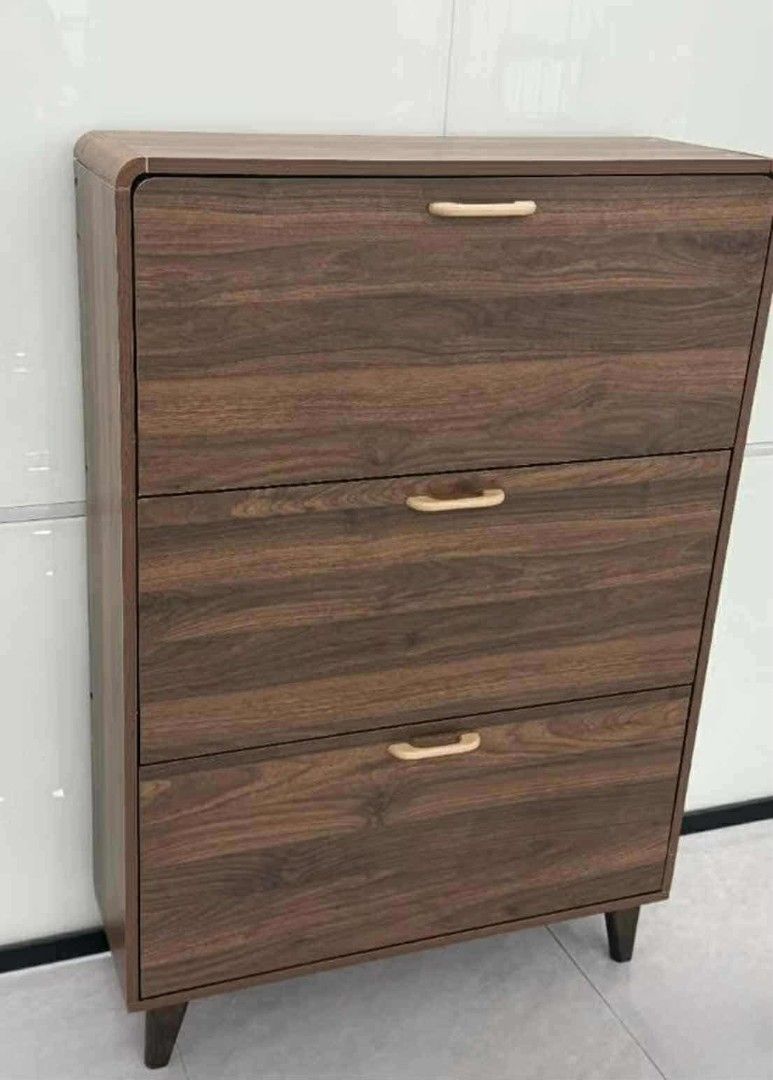 Walnut Flip Shoe Rack Cabinet (Category: Shelves, Cabinets & Racks) located in Marikina City. Submitted by marcobarbado.cloud (Listing ID 1466199237, Image 2). Description: .