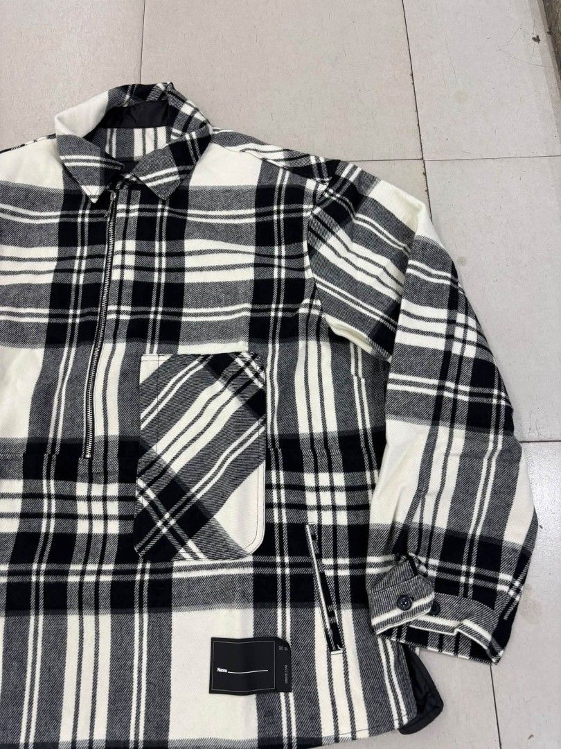 We11done half zip wool plaid (Category: Coats, Jackets and Outerwear) located in Navotas City. Submitted by DalVintage (Listing ID 1466289597, Image 3). Description: large on tag fits xl 24.5 width 29 length as new condish.