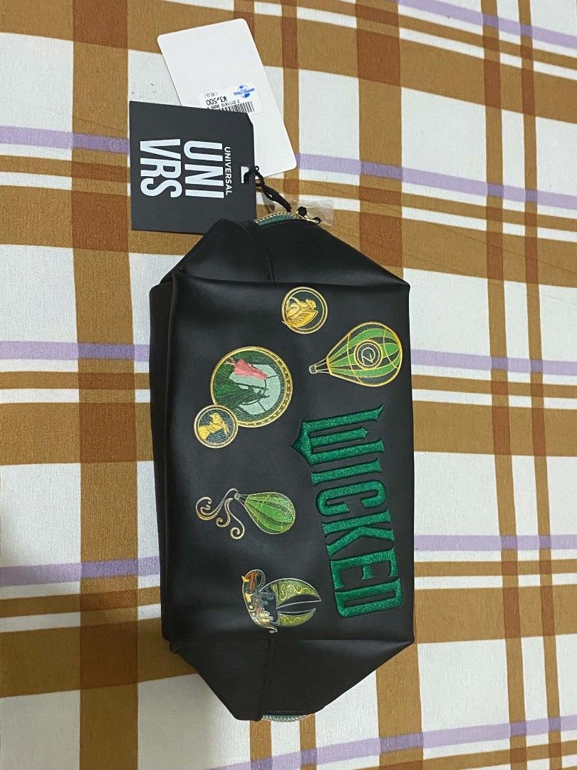 Wicked Black Cosmetic/Dopp Kit Pouch (Category: Purses & Pouches) located in Iba. Submitted by yunqiz (Listing ID 1466251161, Image 2). Description: with tags flaw: two pinholes in pic.