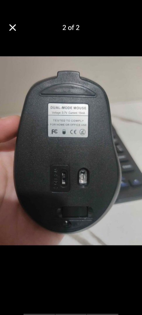 Wireless Bluetooth Keyboard and Dual-Mode Mouse Combo (Category: Computer Keyboard) located in Manila. Submitted by billythekid05 (Listing ID 1466284604, Image 2). Description: - Sleek all-black wireless keyboard and matching dual-mode mouse - Versatile connectivity with easy toggle for Bluetooth and 2.4G on the mouse - Compact, clean layout ideal for multi-device setups - Smooth performance with great battery retention - Perfect for WFH, office,