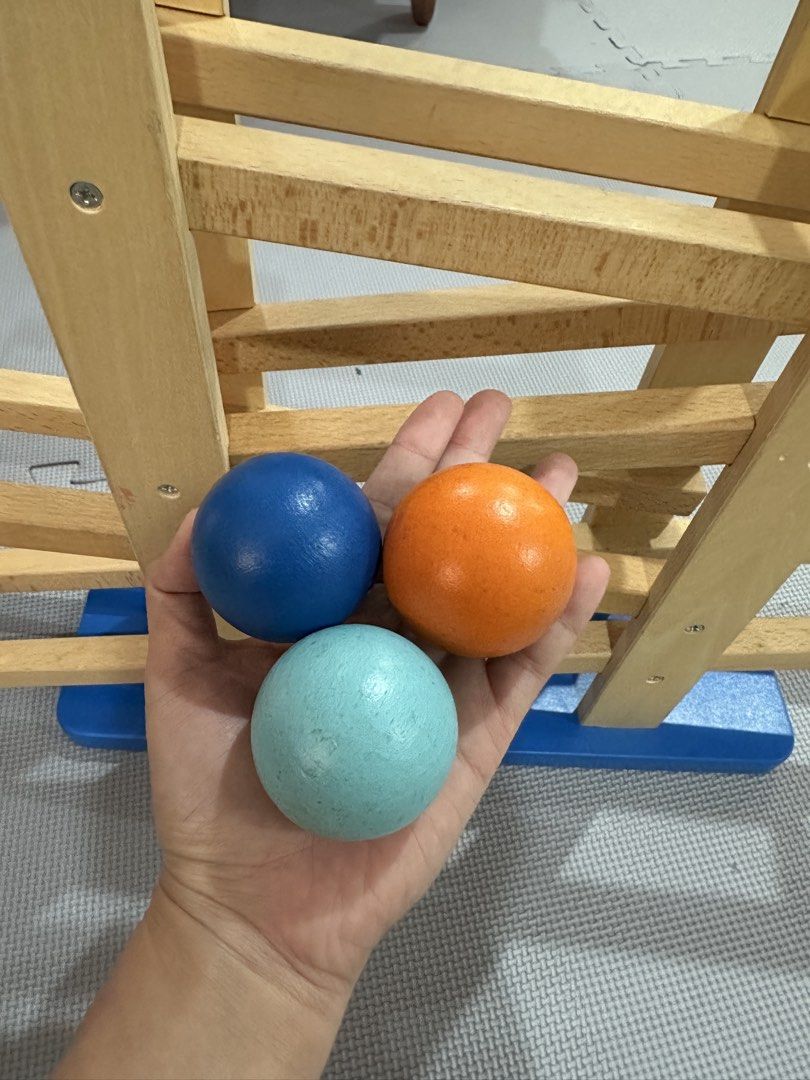 Wooden Ball Run (Category: Kids Toys) located in Valenzuela. Submitted by poisonivy024 (Listing ID 1466188224, Image 3). Description: Used Shipping via Grab/Lalamove.