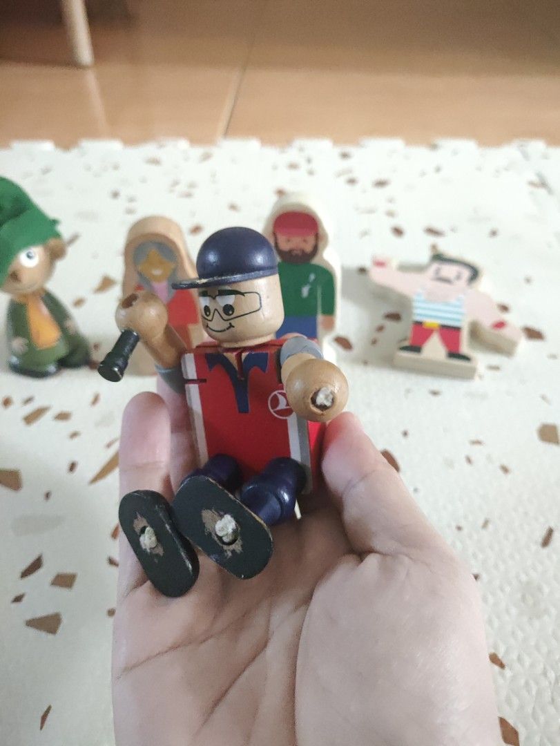 Wooden Set Toys (Category: Kids Toys) located in Taguig. Submitted by cleanupmomma (Listing ID 1466241475, Image 3). Description: Please take time to read ❤️ SOLD AS SET articulated toy boy with a hat all wooden wyiwyg.