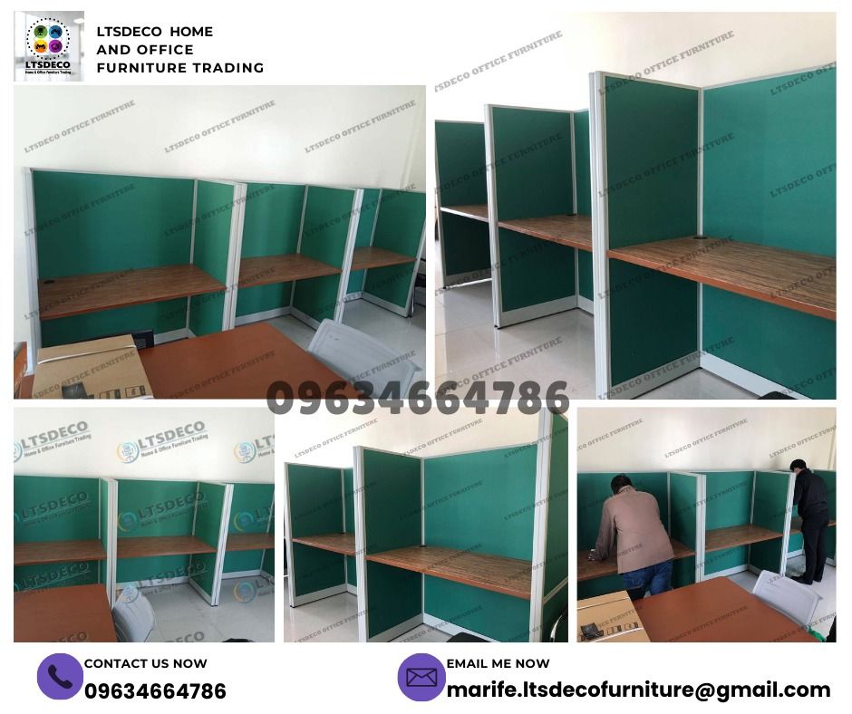 workstation tables customized office partitions (Category: Office Furniture & Fixtures) located in Quezon City. Submitted by 09634664786 (Listing ID 1466236928, Image 1). Description: 👉Are you looking for WORKSTATION, MODULAR CUBICLES OFFICE PARTITION, and OFFICE FURNITURE SUPPLIER? LTSDECO Furniture, is direct supplier, manufacturer, and trusted provider of high quality, affordable and durable modular office divider partition, home and office f
