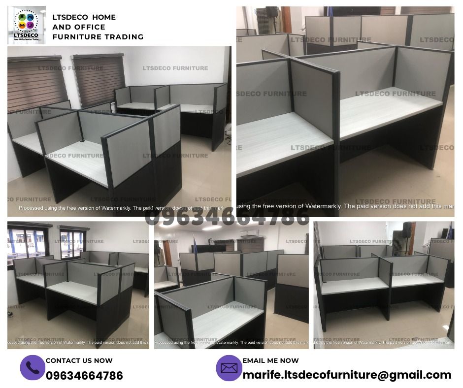 workstation tables modular customized office partition furnitures (Category: Office Furniture & Fixtures) located in Quezon City. Submitted by 09634664786 (Listing ID 1466175285, Image 3). Description: 👉Are you looking for WORKSTATION, MODULAR CUBICLES OFFICE PARTITION, and OFFICE FURNITURE SUPPLIER? LTSDECO Furniture, is direct supplier, manufacturer, and trusted provider of high quality, affordable and durable modular office divider partition,