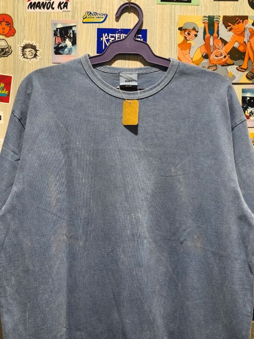 WTAPS Visual Uparmored Blue T-Shirt Coordinates Print (Category: Tshirts & Polo Shirts ) located in Davao. Submitted by thethriftproject082 (Listing ID 1466302678, Image 2). Description: WTAPS Acid Wash Tee 📍𝐌𝐈𝐍𝐄: 400 📍𝐒𝐈𝐙𝐄 𝐎𝐍 𝐓𝐀𝐆: 2XL 📍𝐃𝐈𝐌𝐄𝐒: 29 x 23 - Color: Blue with vintage faded wash - Fit: Relaxed everyday fit with classic crew neckline - Detail: Small black text on left sleeve cuff ('visual uparmored' with Tokyo coordi