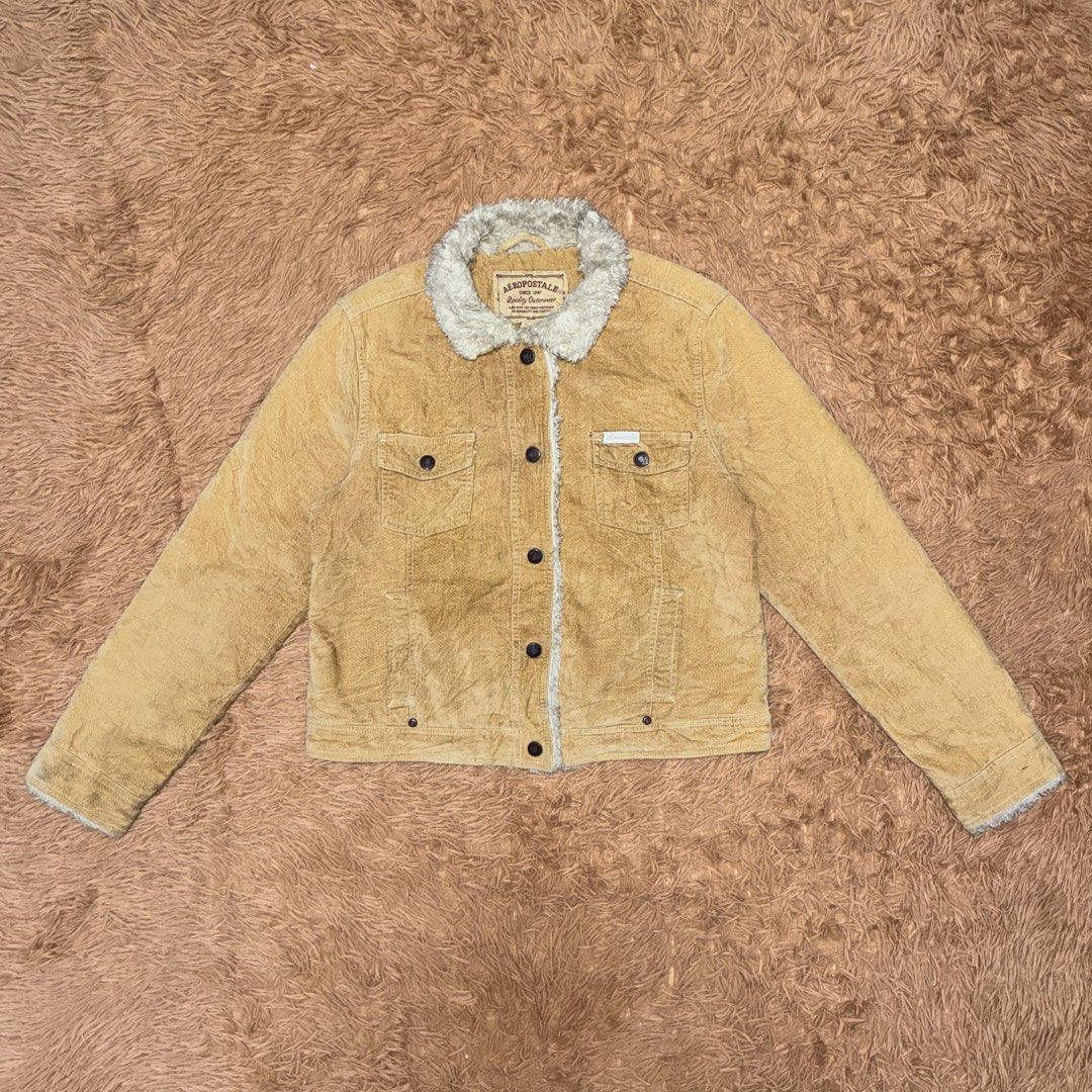 Y2K Aeropostale Sherpa Lined Jacket (Category: Coats, Jackets and Outerwear) located in Nabua. Submitted by elevadoray (Listing ID 1466289055, Image 1). Description: Y2K Aeropostale Sherpa Lined Jacket (Womens) Large (20 x 22 Inches) Very Good Condition (9.5/10) Issue: Need Wash Only P500 Other Detail: -2 Front Button Chest Pocket -With Side Pockets -Adjustable Hem.