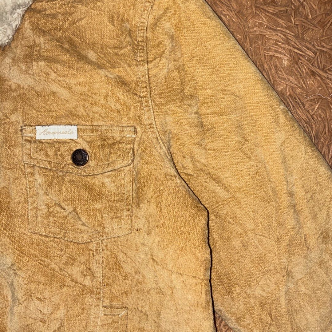 Y2K Aeropostale Sherpa Lined Jacket (Category: Coats, Jackets and Outerwear) located in Nabua. Submitted by elevadoray (Listing ID 1466289055, Image 2). Description: Y2K Aeropostale Sherpa Lined Jacket (Womens) Large (20 x 22 Inches) Very Good Condition (9.5/10) Issue: Need Wash Only P500 Other Detail: -2 Front Button Chest Pocket -With Side Pockets -Adjustable Hem.