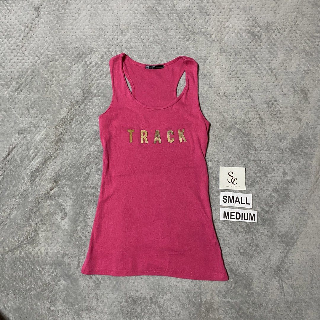 y2k pink top (Category: Sleeveless) located in Ajuy. Submitted by savvyclassics (Listing ID 1466311016, Image 1). Description: s to m crack letter A and min stain.