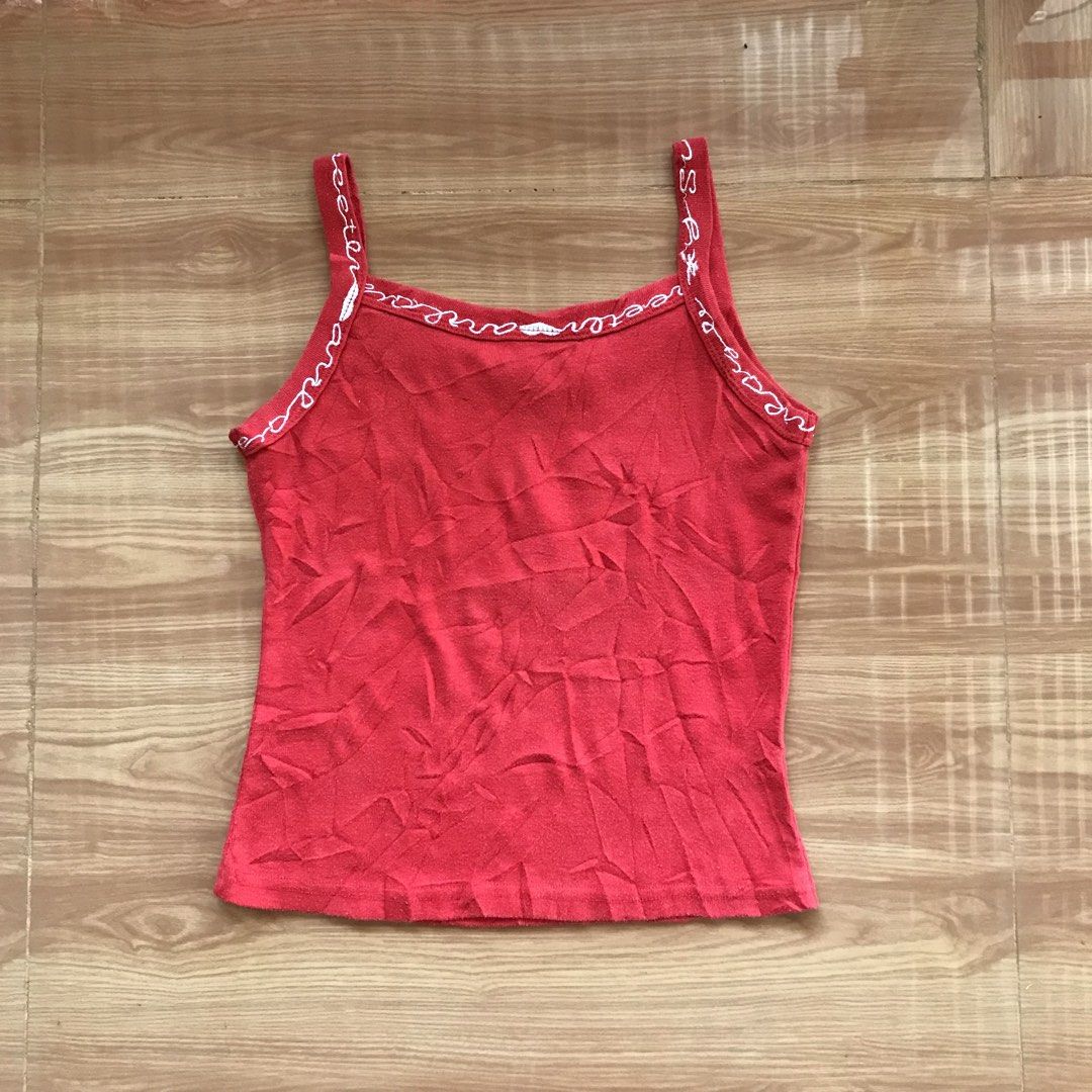 Y2k Playboy Candy Red Tops (Category: Others Tops) located in Cebu City. Submitted by whytruekoy (Listing ID 1466188711, Image 2). Description: Y2k Playboy Candy Red Tops Xsmall - Small Missing tag only Excellent.