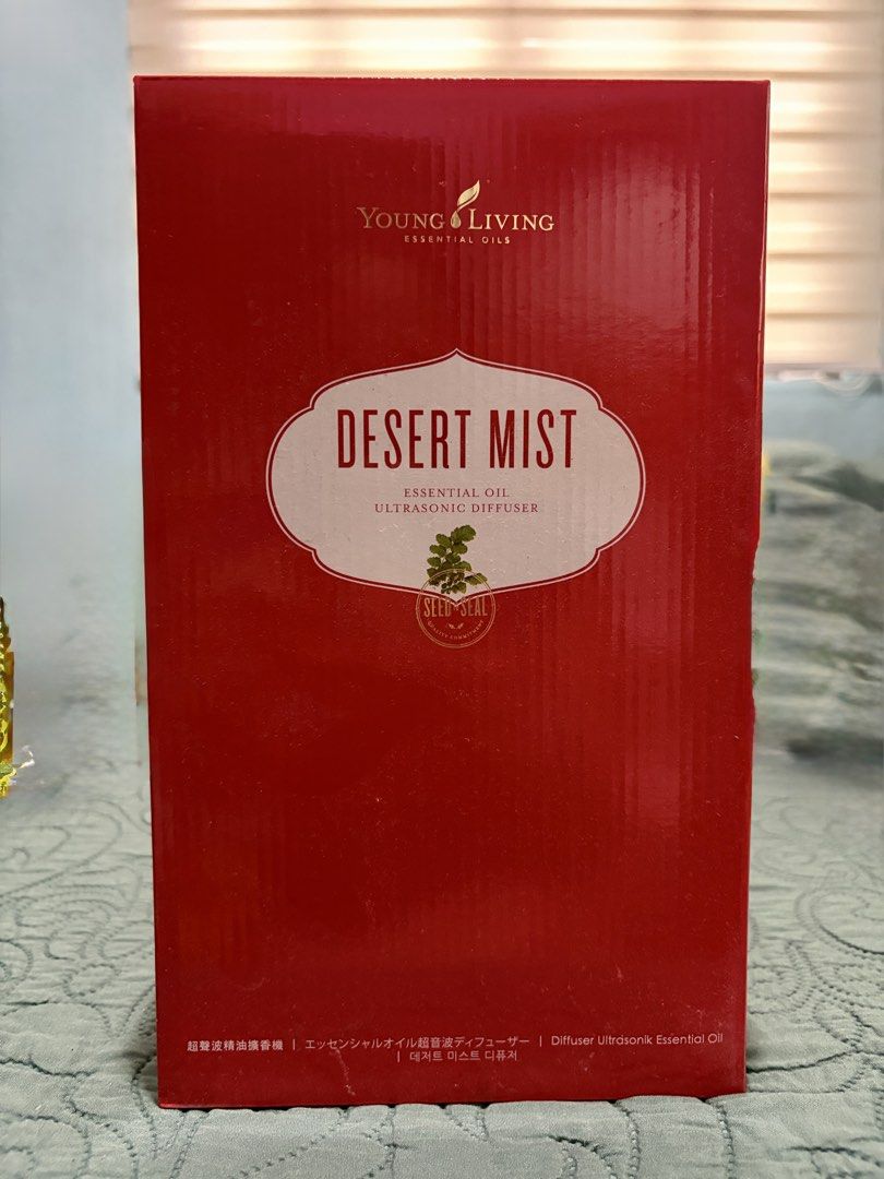 Young Living Desert Mist Ultrasonic Diffuser (Category: Home Fragrance) located in Pasig City. Submitted by jjsm1316 (Listing ID 1466297016, Image 1). Description: - Authentic Young Living Desert Mist Ultrasonic Diffuser - with free 5ml essential oil - Ultrasonic technology for efficient essential oil dispersion - Customizable light and mist settings easily controlled via back buttons - Impeccably clean water reservoir - Complete with original re