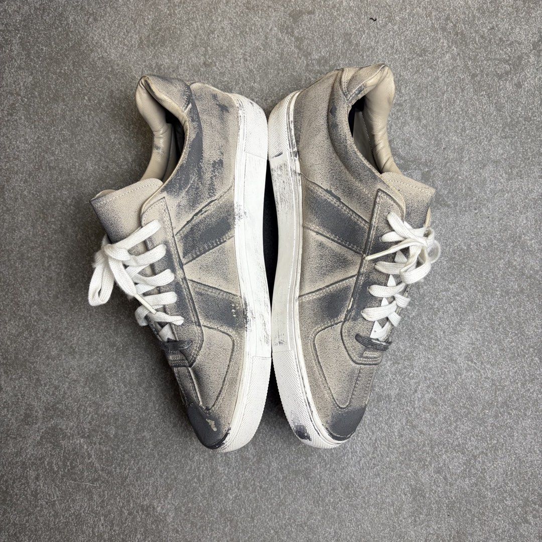 Y.S.H Distressed Low-Top Sneakers (Category: Sneakers) located in Cagayan de Oro. Submitted by taramattsa45690 (Listing ID 1466157790, Image 3). Description: - Brand: Y.S.H (Made in Korea) - Style: Low-top sneakers - Color/Finish: Grey with a heavy distressed, faded wash effect - Details: White laces, chunky white rubber outsoles, clean tread with embossed branding, and comfortable leather interior lining - Condition: Excellent, no flaws aside fr