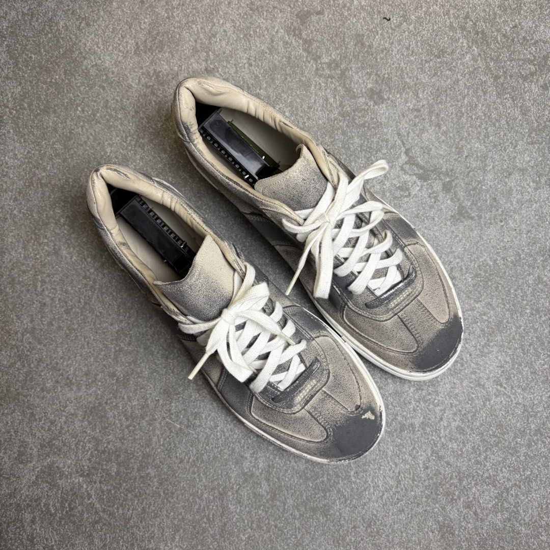 Y.S.H Distressed Low-Top Sneakers (Category: Sneakers) located in Cagayan de Oro. Submitted by taramattsa45690 (Listing ID 1466157790, Image 2). Description: - Brand: Y.S.H (Made in Korea) - Style: Low-top sneakers - Color/Finish: Grey with a heavy distressed, faded wash effect - Details: White laces, chunky white rubber outsoles, clean tread with embossed branding, and comfortable leather interior lining - Condition: Excellent, no flaws aside fr