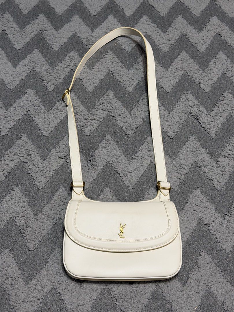 YSL - Ivory White Voltaire Bag (Category: Cross-body Bags) located in Cavite. Submitted by commoncourtesy (Listing ID 1466218052, Image 1). Description: No dust bag Very presentable Minor sign of usage.
