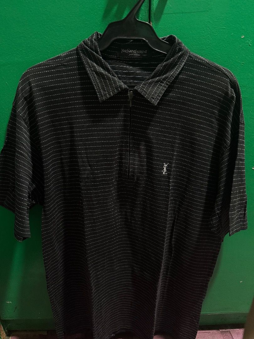 Ysl half zip polo (Category: Tshirts & Polo Shirts ) located in Quezon City. Submitted by pinkicy (Listing ID 1466241790, Image 1). Description: For sale only This is pre loved manage your expectations 22 x 28 dimes No issue ₱650 Location: QC.