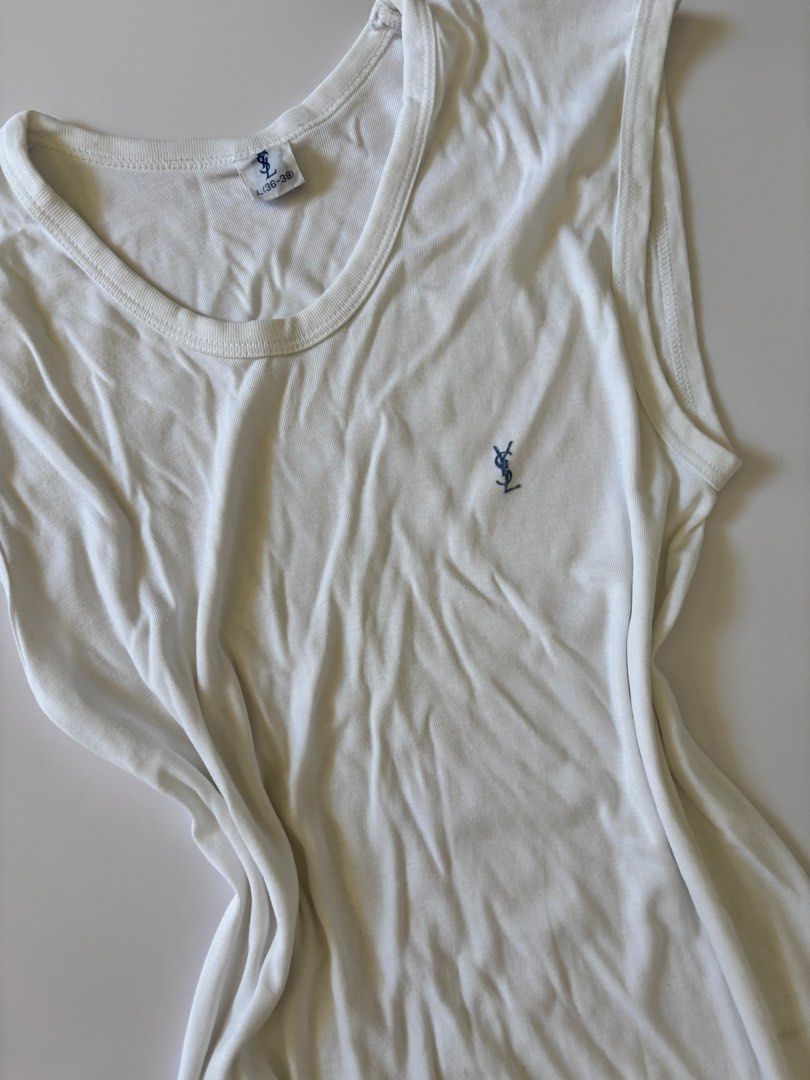 ysl muscle tee (Category: Sleeveless) located in Binan City. Submitted by byhiraeth (Listing ID 1466308776, Image 2). Description: no sure abt the authenticity no ww.