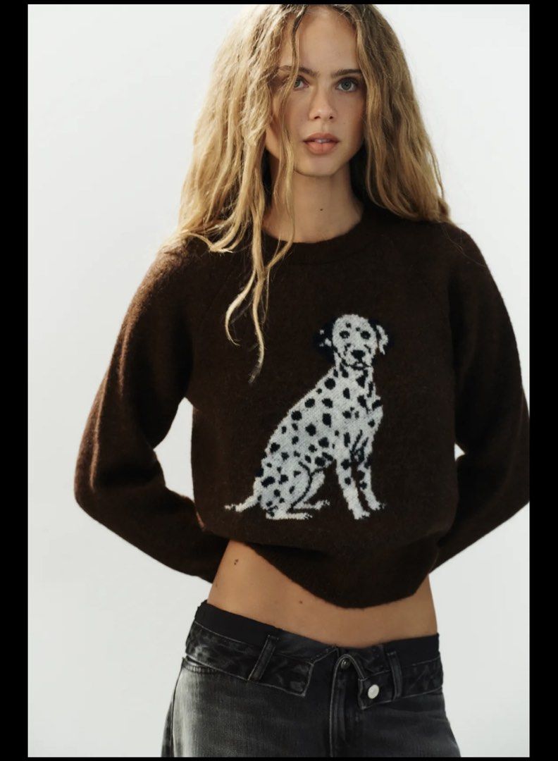 Zara Dog Sweater (Category: Longsleeves) located in Makati City. Submitted by khzkg (Listing ID 1466200423, Image 1). Description: Bought at Zara, Powerplant at 2,795 Never worn Size Small 📍Pick-up location: Rockwell, Makati .