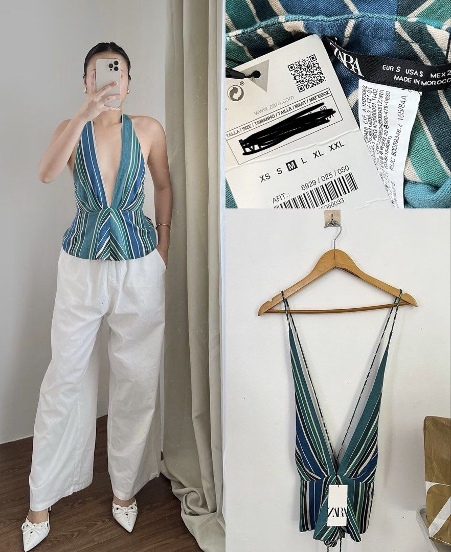 Zara halter top (Category: Others Tops) located in Manila. Submitted by prixo_btg_ (Listing ID 1466237141, Image 1). Description: Bust 30-34 Used only once .