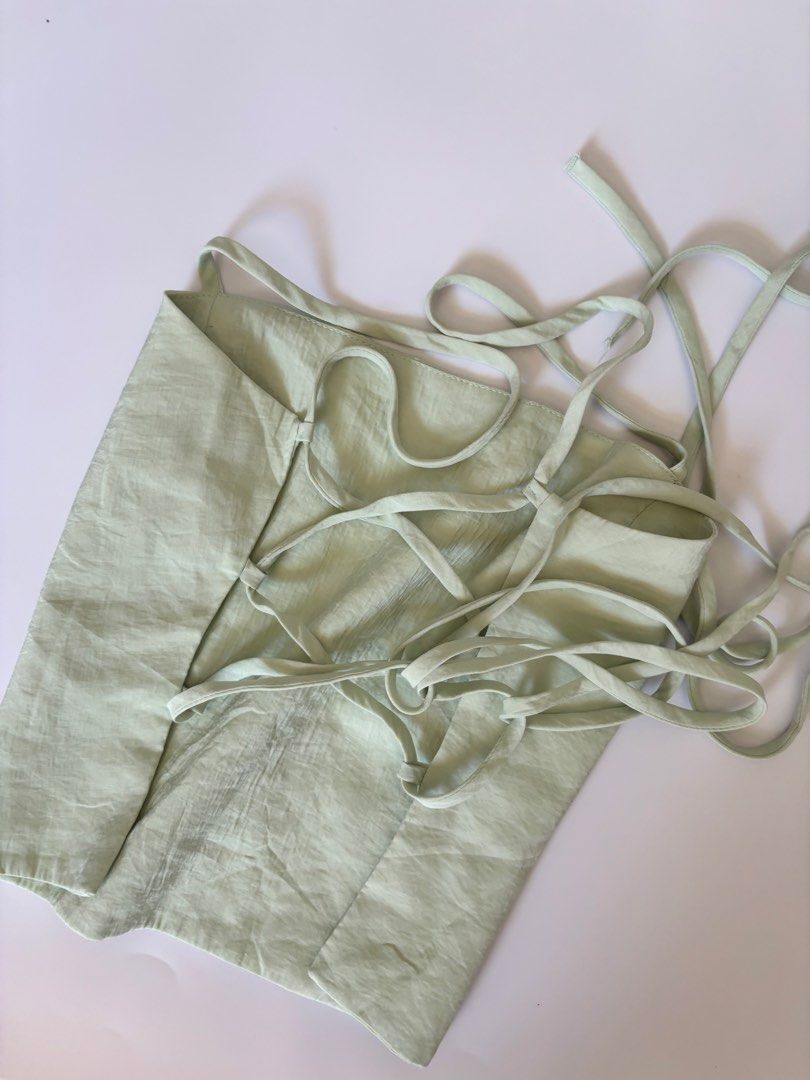 zara self tie top (Category: Sleeveless) located in Binan City. Submitted by byhiraeth (Listing ID 1466309567, Image 3). Description: no ww.