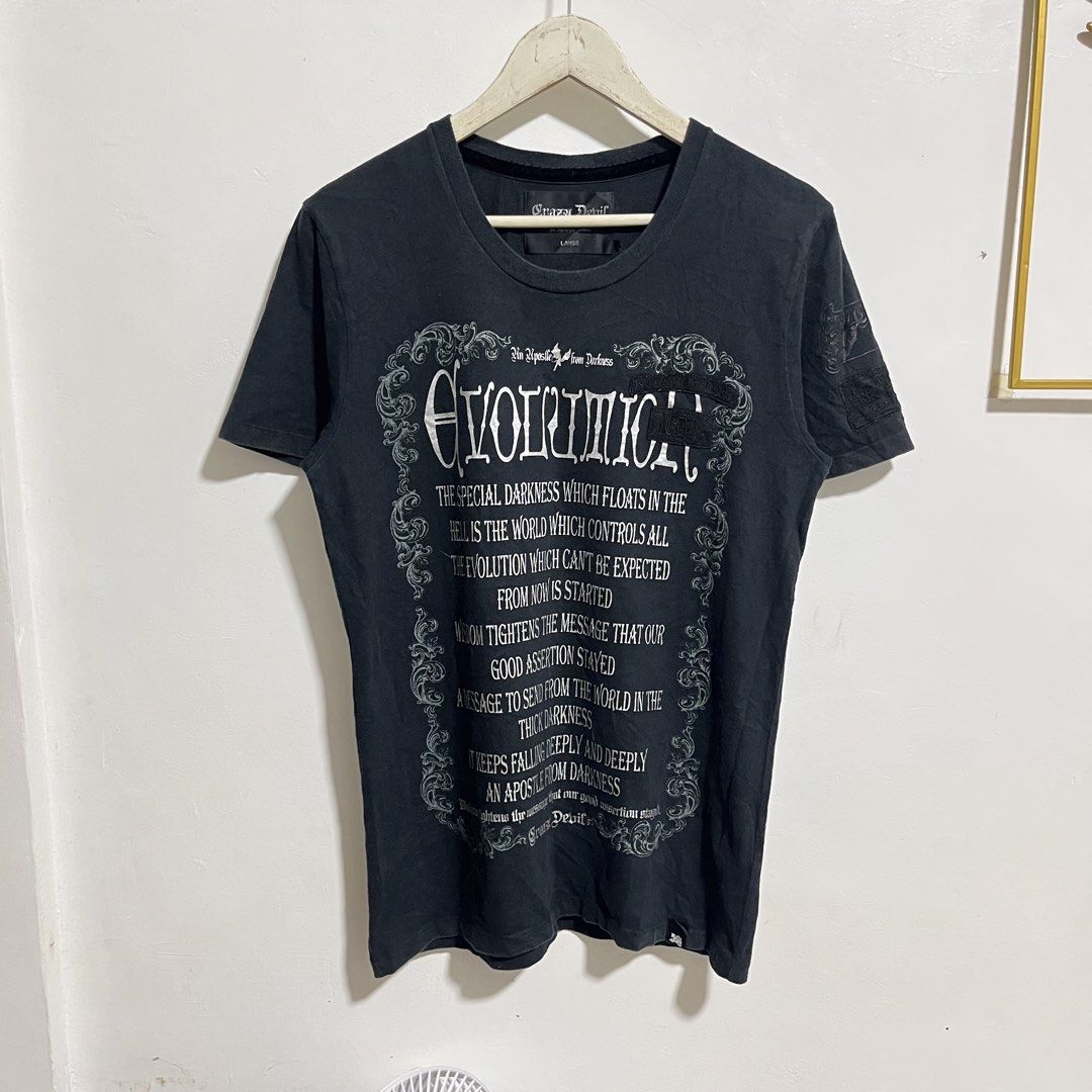00s CRAZY DEVIL TEE (Category: Tshirts & Polo Shirts ) located in Manila. Submitted by balanse (Listing ID 1466390858, Image 1). Description: SIZE: L ON TAG DIMES: 19W x 28L EXCELLENT CONDITION. 9.8 HONEST COLOR RATE. NONE ANY ISSUE..