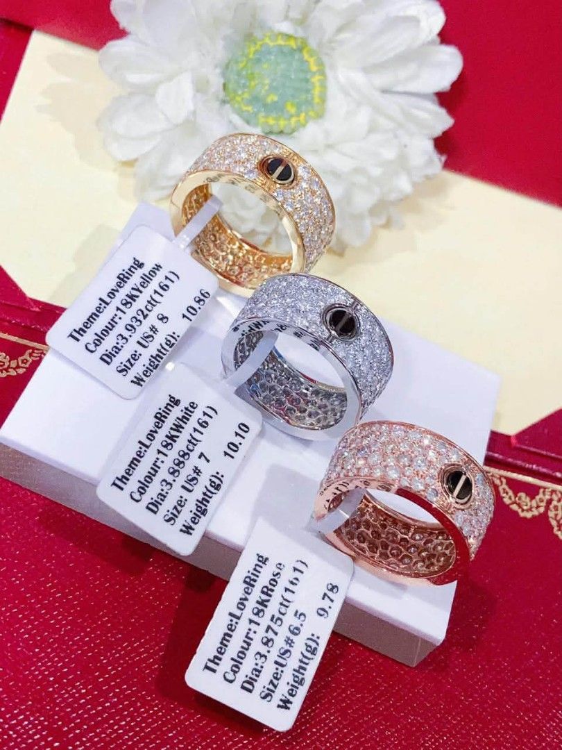 18k HongKong setting gold full diamond ring (Category: Rings) located in Manila. Submitted by bhelgoldseller2ndaccount (Listing ID 1466463251, Image 2). Description: New!!✨New!!✨New!! 18k HongKong setting Gold 18,300/g 💯pawnable/naisasanla 💯with high appraisal rate 💯good investment 💯Direct supplier price 👉OPEN for resellers 🌺please take time to evaluate their actual sizes and grams 👉Best panggift for all occasions ✅ Sold per grams not per 