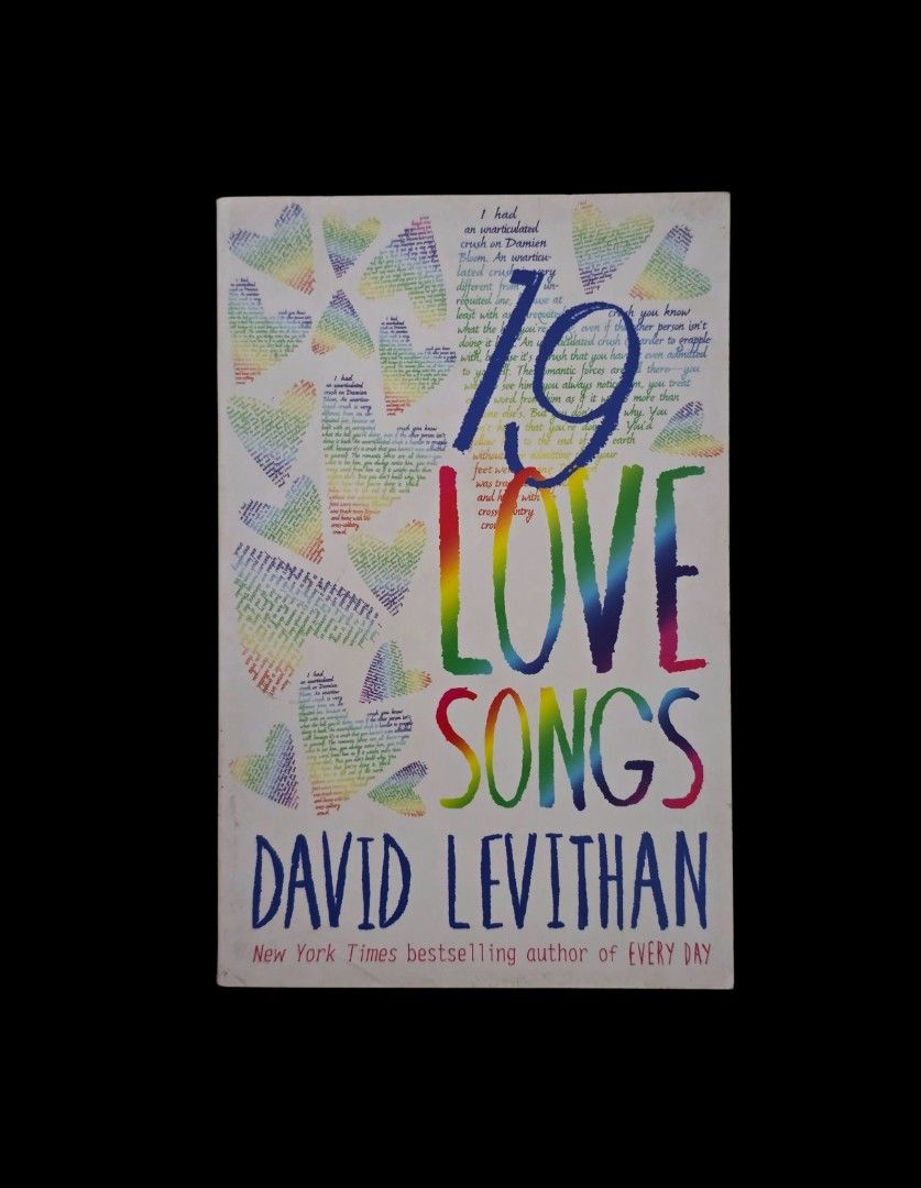 19 Love Songs by David Levithan (Category: Storybooks) located in Dasmarinas. Submitted by curatedreadsbykat (Listing ID 1466350705, Image 1). Description: ✨ Secondhand ✨ This is a preloved copy so kindly manage your expectations. May have flaws like dents, tanning, foxing, writings, etc. ✨ Kindly swipe left on the picture section of the listing to see the condition of the book..